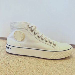White Stella McCartney Logo High Top Sneakers Size 39